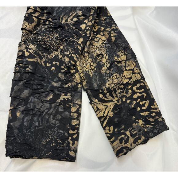 Womens Chicos Open Front Jacket Size 1 Animal Print Textured Distressed Abstract - Picture 5 of 7